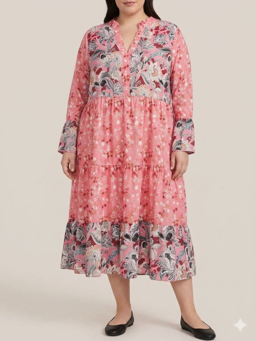 Womens Super Cute & Comfy! Tiered V-Neck Women's Dress Great Beach Lounge Wear - Picture 1 of 4